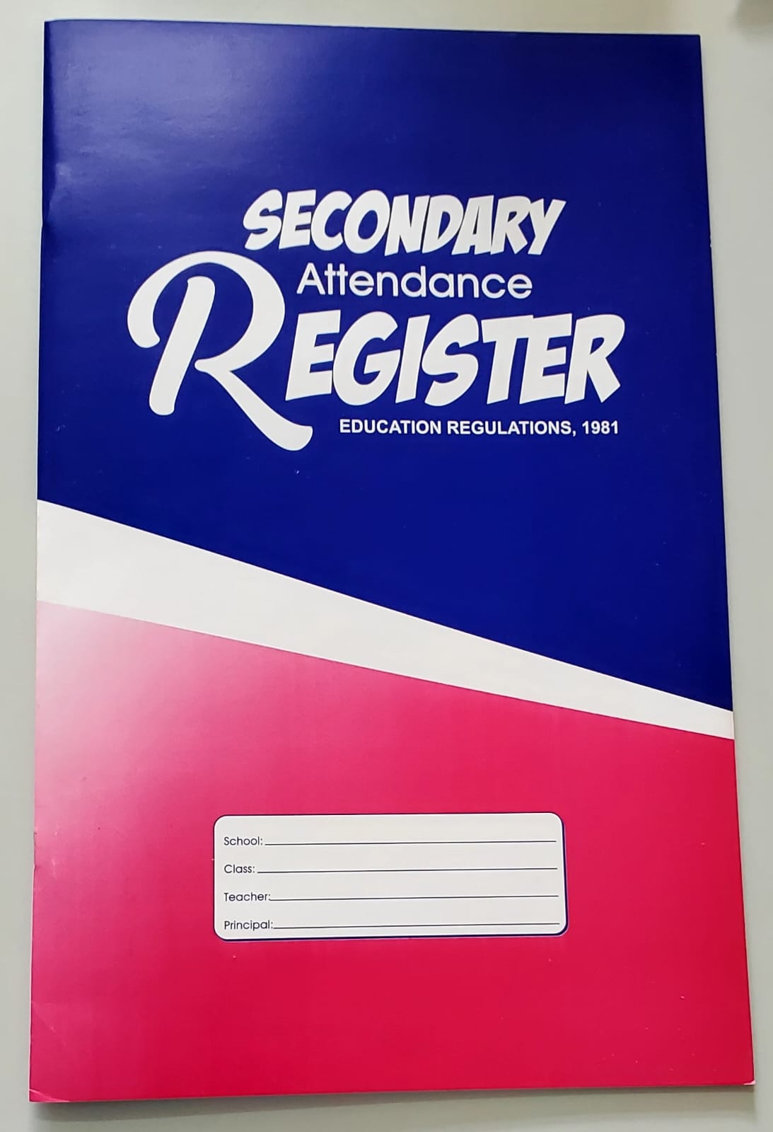 Attendance Book - Secondary