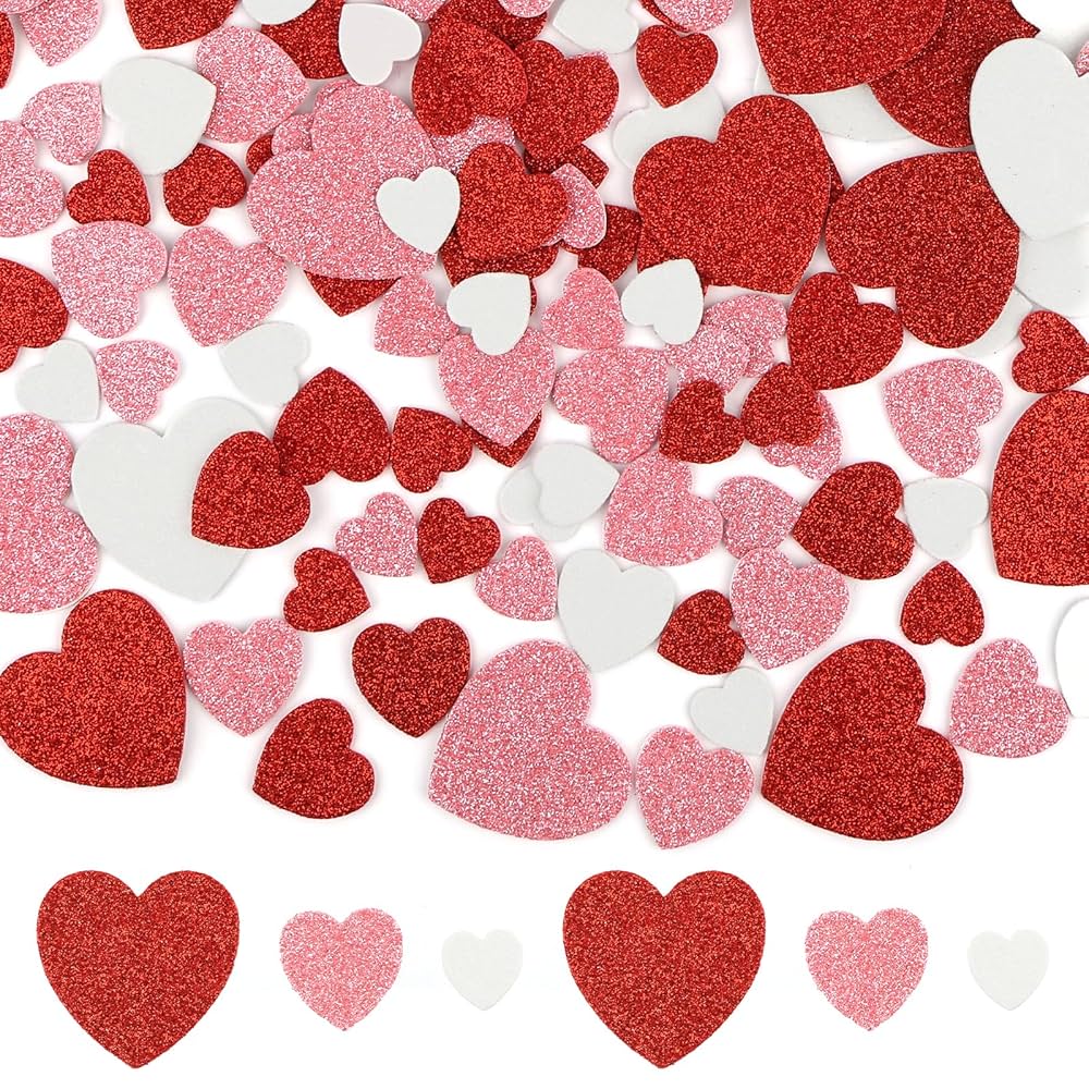 Foam Heart Stickers