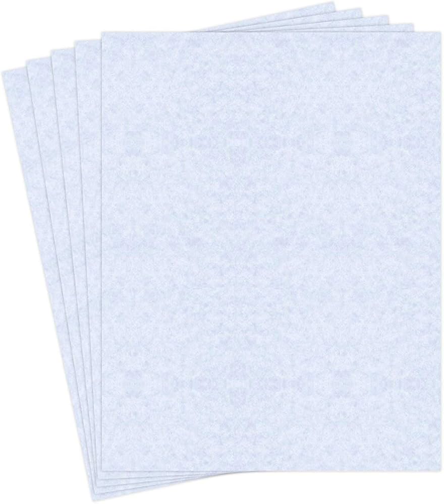 Parchment Card Sky Blue