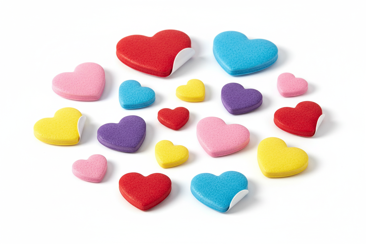 Foam Heart Stickers