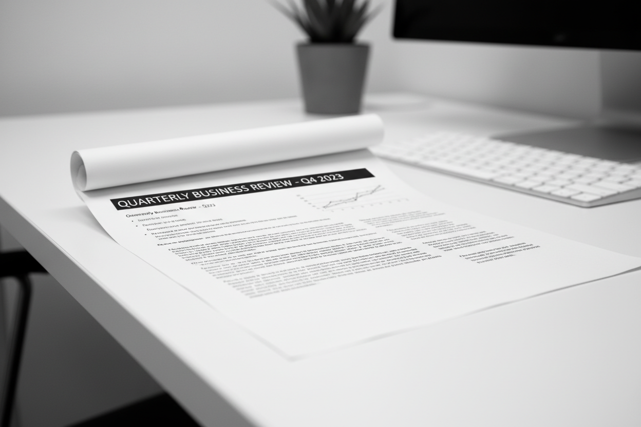 Printing - Letter size Black and white document