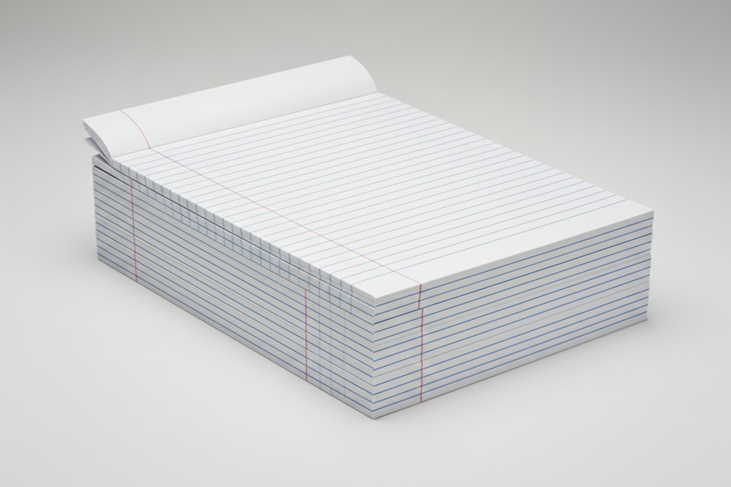 white ruled letter note pads 