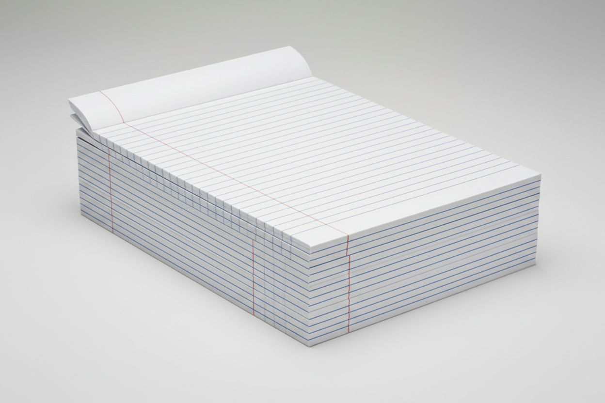 white ruled letter note pads 